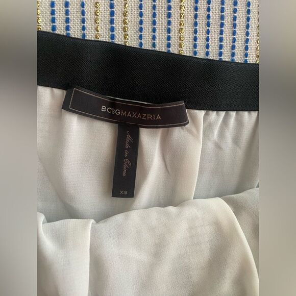 BCBG MAXAZRIA " GEORGETTA"  Strapless Pleated Crepe Midi Dress Size XS - Picture 7 of 14